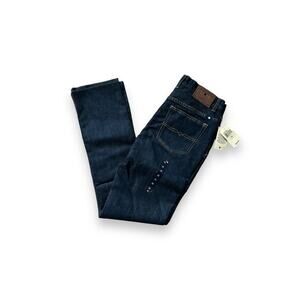 New Lucky Brand Billy Straight Leg Dark Wash Denim Blue Jeans Youth Boys 16